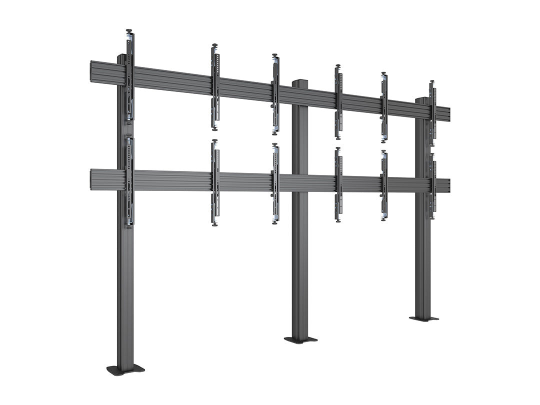 Multibrackets MBFM3x2U 3x2 Double-Sided Video Wall Floor Stand For 32"-65" Screens Floor Stand Multibrackets