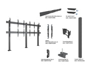 Multibrackets MBFM3x2U 3x2 Double-Sided Video Wall Floor Stand For 32"-65" Screens Floor Stand Multibrackets