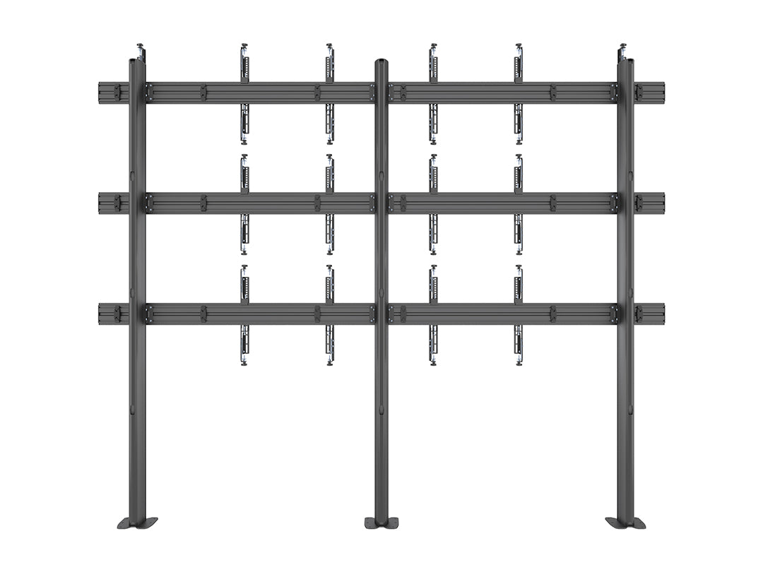 Multibrackets MBFM3x3U Triple-Sided 3x3 Video Wall Stand For 32"-65" Screens Floor Stand Multibrackets
