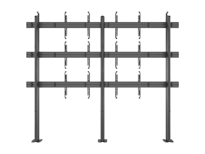 Multibrackets MBFM3x3U Triple-Sided 3x3 Video Wall Stand For 32"-65" Screens Floor Stand Multibrackets