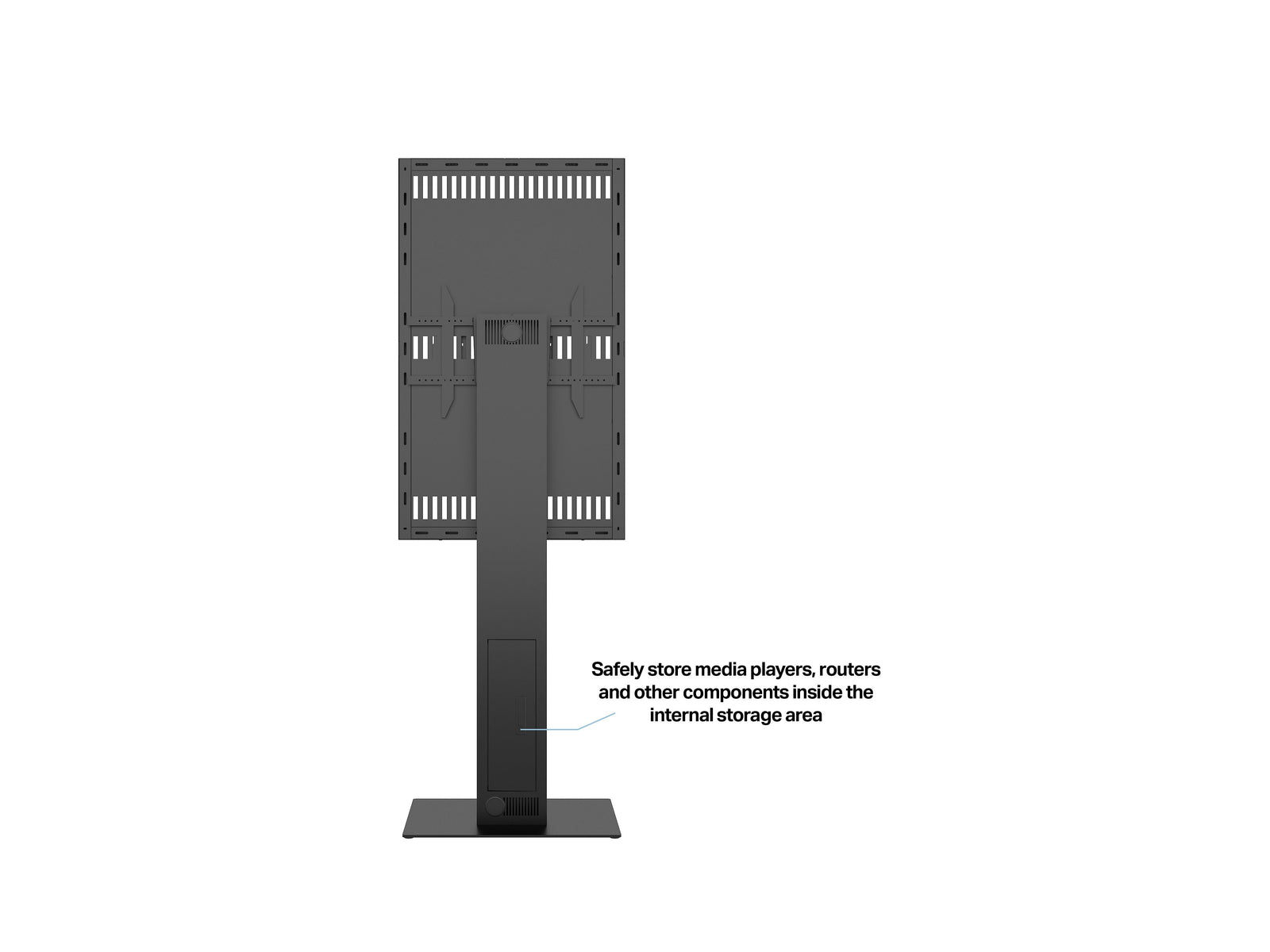 Multibrackets M Pro Series - Enclosure 55" Kiosk Black Signage Display Enclosures Multibrackets