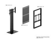 Multibrackets M Pro Series - Enclosure 55" Kiosk Black Signage Display Enclosures Multibrackets