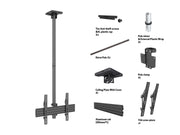 Multibrackets 40” - 65" - 1.5m Pole Single Side Display Ceiling Mount Pro Ceiling Mount Bracket Multibrackets