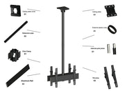 Multibrackets 42"-75" MBC1UX2 1.5m Pole Display Ceiling Mount Pro For 2 Screens Ceiling Mount Bracket Multibrackets