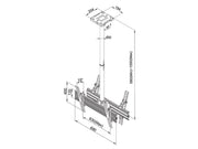 Multibrackets 42"-75" MBC1UX2 1.5m Pole Display Ceiling Mount Pro For 2 Screens Ceiling Mount Bracket Multibrackets