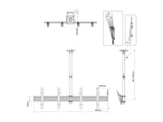 Multibrackets MBC2X1U Display Ceiling Mount Pro | 7350073733460 Ceiling Mount Bracket Multibrackets