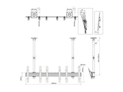 Multibrackets MBC3X1U Display Ceiling Mount Pro | 7350073733477 Ceiling Mount Bracket Multibrackets