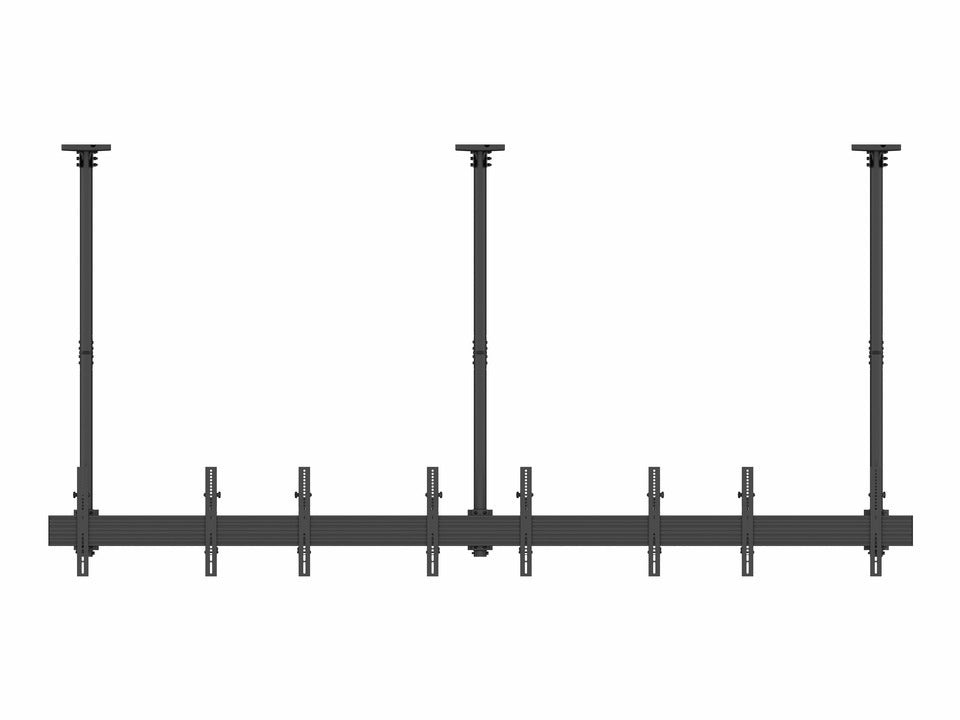 Multibrackets 40” - 65" MBC4X1U Ceiling Mount for 4 Screens | 3m Pole Ceiling Mount Bracket Multibrackets