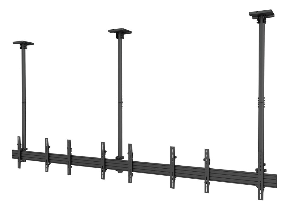 Multibrackets 40” - 65" MBC4X1U Ceiling Mount for 4 Screens | 3m Pole Ceiling Mount Bracket Multibrackets