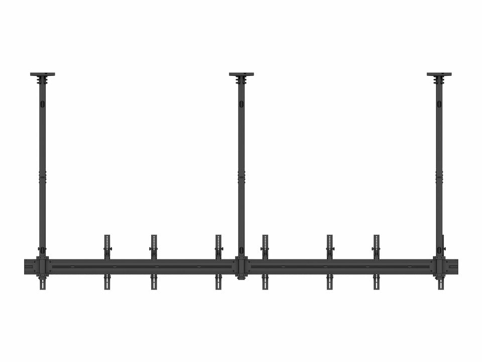 Multibrackets 40” - 65" MBC4X1U Ceiling Mount for 4 Screens | 3m Pole Ceiling Mount Bracket Multibrackets