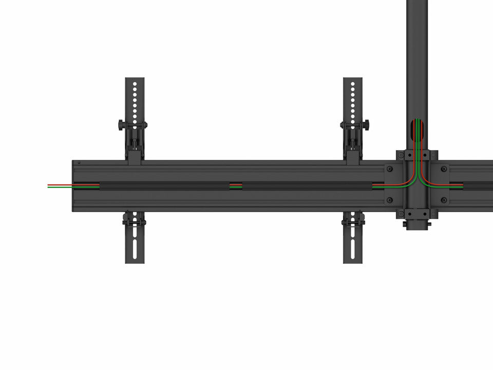 Multibrackets 40” - 65" MBC4X1U Ceiling Mount for 4 Screens | 3m Pole Ceiling Mount Bracket Multibrackets