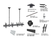 Multibrackets MBC2X1U2 Display Ceiling Mount Pro Ceiling Mount Bracket Multibrackets