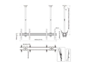 Multibrackets MBC2X1U2 Display Ceiling Mount Pro Ceiling Mount Bracket Multibrackets