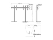 Multibrackets MBF2x1U M Pro Series Video Wall Stand - (32"-65") Floor Stand Multibrackets