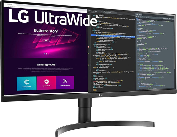 LG 34" UltraWide™ QHD (3440 x 1440) 75Hz IPS Monitor | 34WN750P-B.AEK Desktop Monitor LG