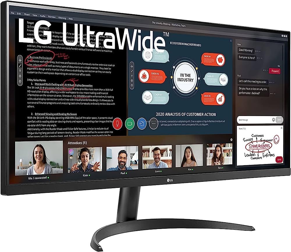 LG 34WP500-B 34" 21:9 UltraWide™ Full HD IPS Monitor with AMD FreeSync™ Desktop Monitor LG