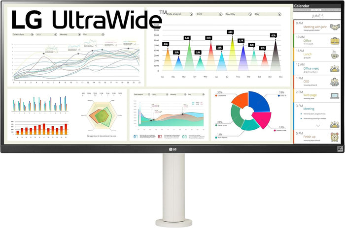 LG 34" 21:9 UltraWide™ FHD (2560 x 1080) Monitor | 34WQ680-W.AEK Desktop Monitor LG