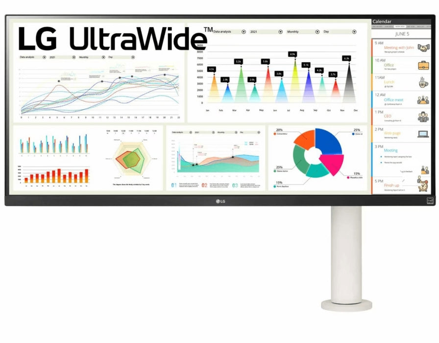 LG 34WQ680-W 34" 21:9 UltraWide™ FHD (2560 x 1080) Monitor with Ergo Stand