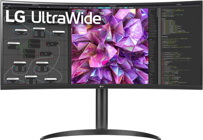 LG 34" Curved UltraWide™ 60Hz QHD Monitor | 34WQ75C-B Desktop Monitor LG