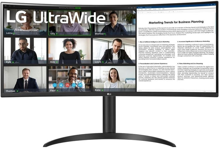 LG 34" Wide Quad HD Computer Monitor Black | 34WR55QC-B.AEK Desktop Monitor LG