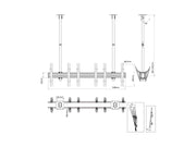 Multibrackets MBC3X1U2 Display Ceiling Mount Pro Ceiling Mount Bracket Multibrackets