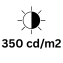 350 cd/m2 Brightness