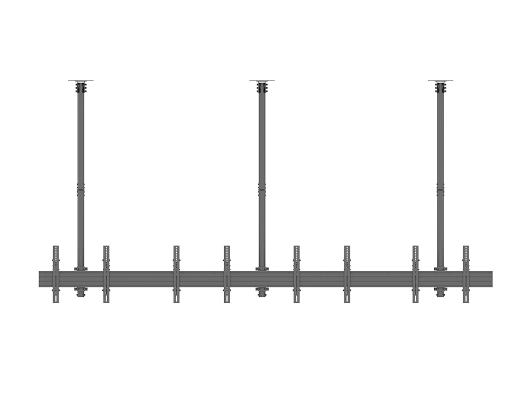 Multibrackets 40"-65" MBC4X1U2 Dual-Side Ceiling Mount with 3m Extension for 8 Screens Ceiling Mount Bracket Multibrackets
