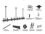 Multibrackets 40"-65" MBC4X1U2 Dual-Side Ceiling Mount with 3m Extension for 8 Screens Ceiling Mount Bracket Multibrackets