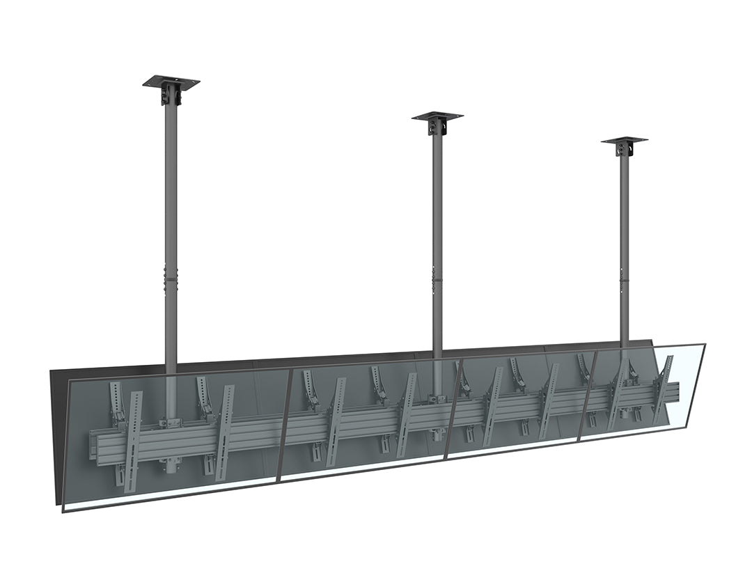 Multibrackets 40"-65" MBC4X1U2 Dual-Side Ceiling Mount with 3m Extension for 8 Screens Ceiling Mount Bracket Multibrackets