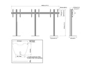 Multibrackets MBF3x1U M Pro Series Video Wall Stand - (32"-65") Floor Stand Multibrackets
