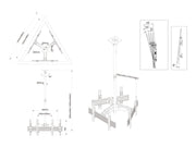 Multibrackets MBC3U Display Ceiling Mount Pro Ceiling Mount Bracket Multibrackets