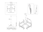Multibrackets MBC4U Display Ceiling Mount Pro Ceiling Mount Bracket Multibrackets