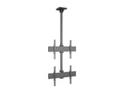 Multibrackets 3m 40" - 65" Dual Display Menu Board Ceiling Mount For 2 Screens Ceiling Mount Bracket Multibrackets