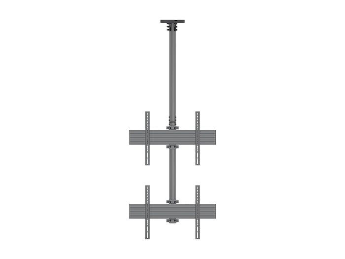 Multibrackets 3m 40" - 65" Dual Display Menu Board Ceiling Mount For 2 Screens Ceiling Mount Bracket Multibrackets