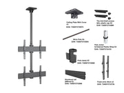 Multibrackets 3m 40" - 65" Dual Display Menu Board Ceiling Mount For 2 Screens Ceiling Mount Bracket Multibrackets