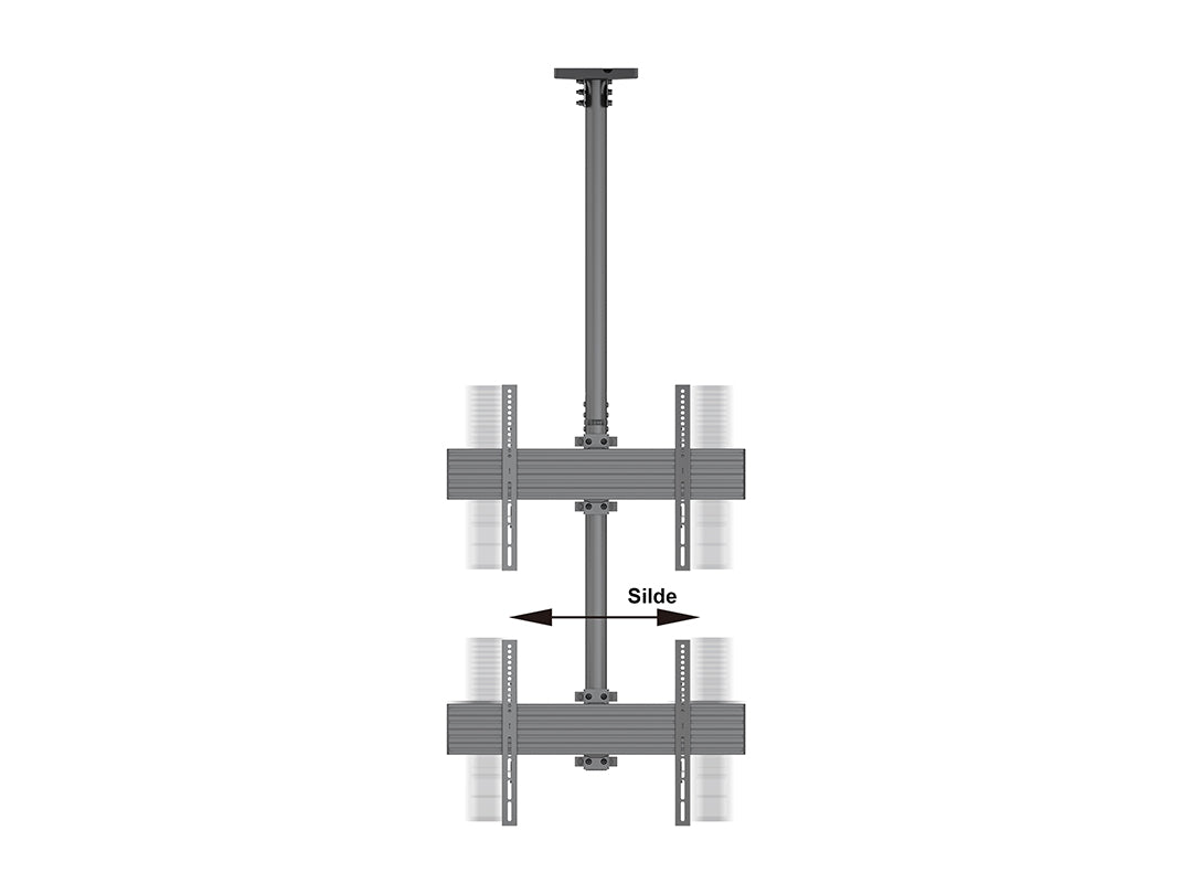 Multibrackets 3m 40" - 65" Dual Display Menu Board Ceiling Mount For 2 Screens Ceiling Mount Bracket Multibrackets
