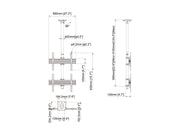Multibrackets 3m 40" - 65" Dual Display Menu Board Ceiling Mount For 2 Screens Ceiling Mount Bracket Multibrackets