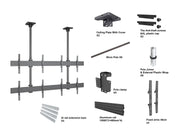 Multibrackets MBC2X2U Display Ceiling Mount Pro Ceiling Mount Bracket Multibrackets