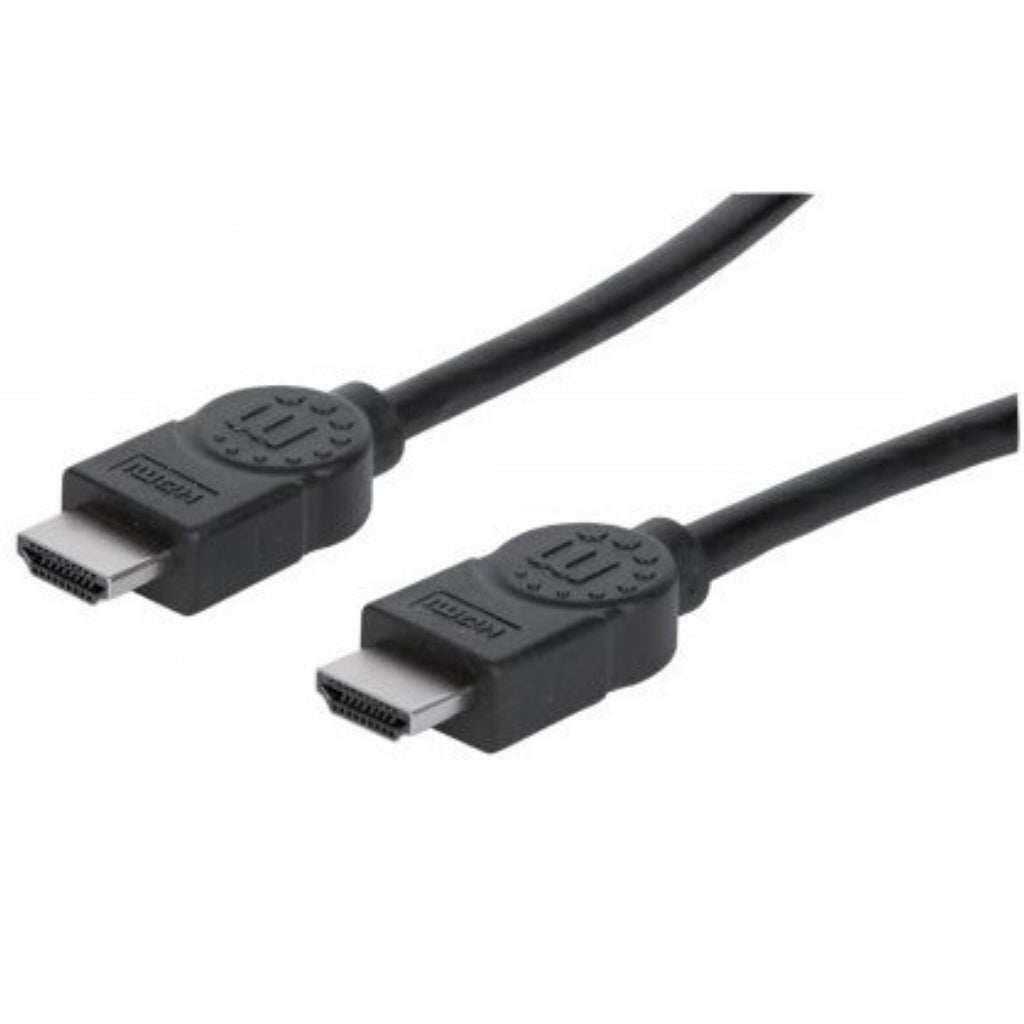 Manhattan 355735 HDMI Cable With Ethernet 2m 4K/60Hz Male/Male Black Polybag HDMI Cable Manhattan