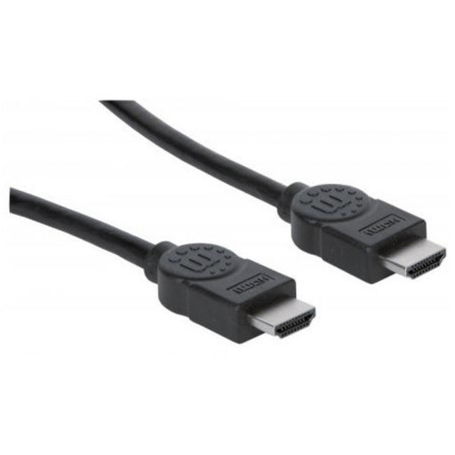 Manhattan 355735 HDMI Cable With Ethernet 2m 4K/60Hz Male/Male Black Polybag