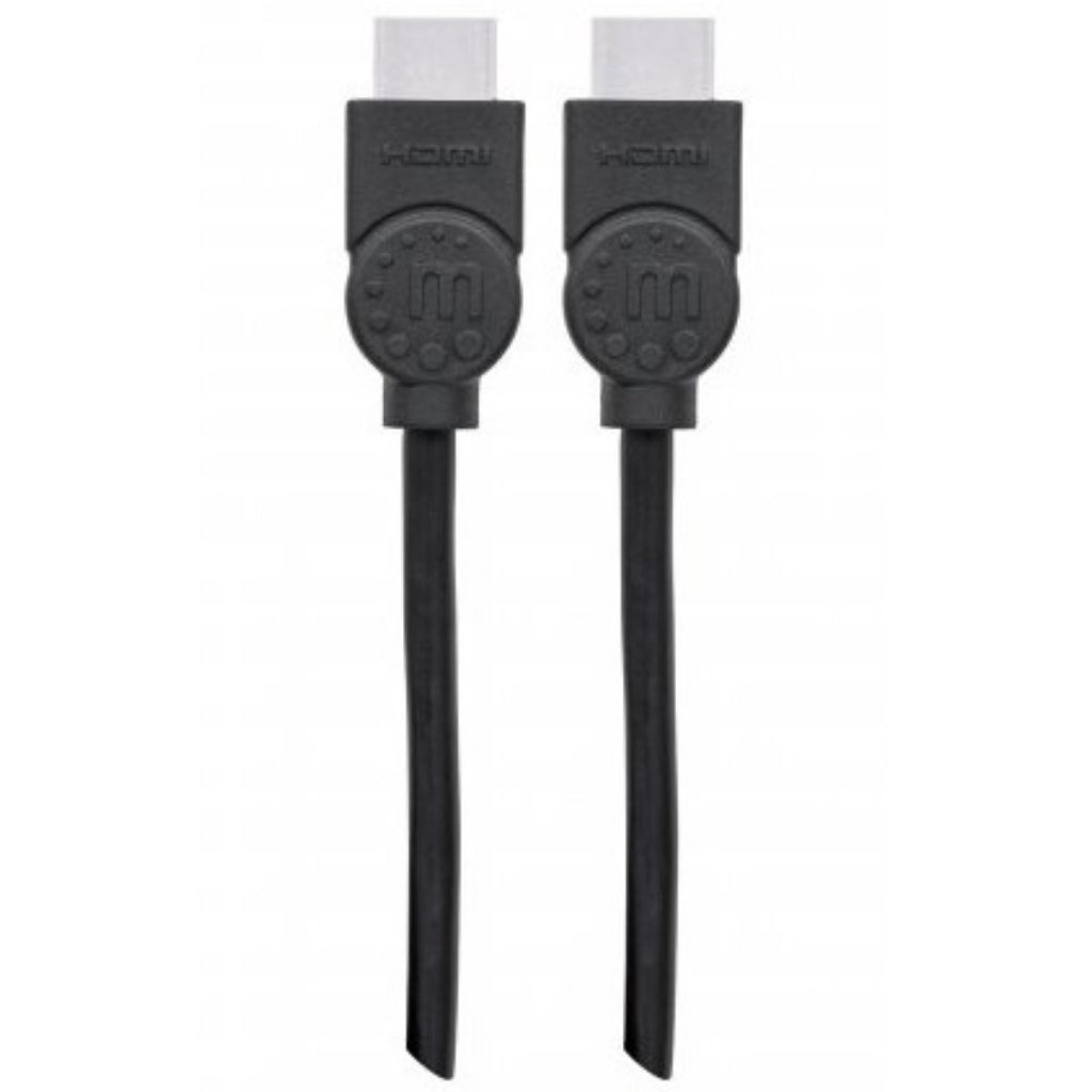 Manhattan 355735 HDMI Cable With Ethernet 2m 4K/60Hz Male/Male Black Polybag HDMI Cable Manhattan