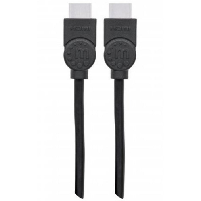 Manhattan 355735 HDMI Cable With Ethernet 2m 4K/60Hz Male/Male Black Polybag HDMI Cable Manhattan
