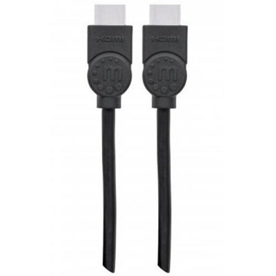 Manhattan 355735 HDMI Cable With Ethernet 2m 4K/60Hz Male/Male Black Polybag Manhattan HDMI Cable Manhattan
