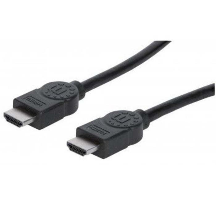 Manhattan 355735 HDMI Cable With Ethernet 2m 4K/60Hz Male/Male Black Polybag