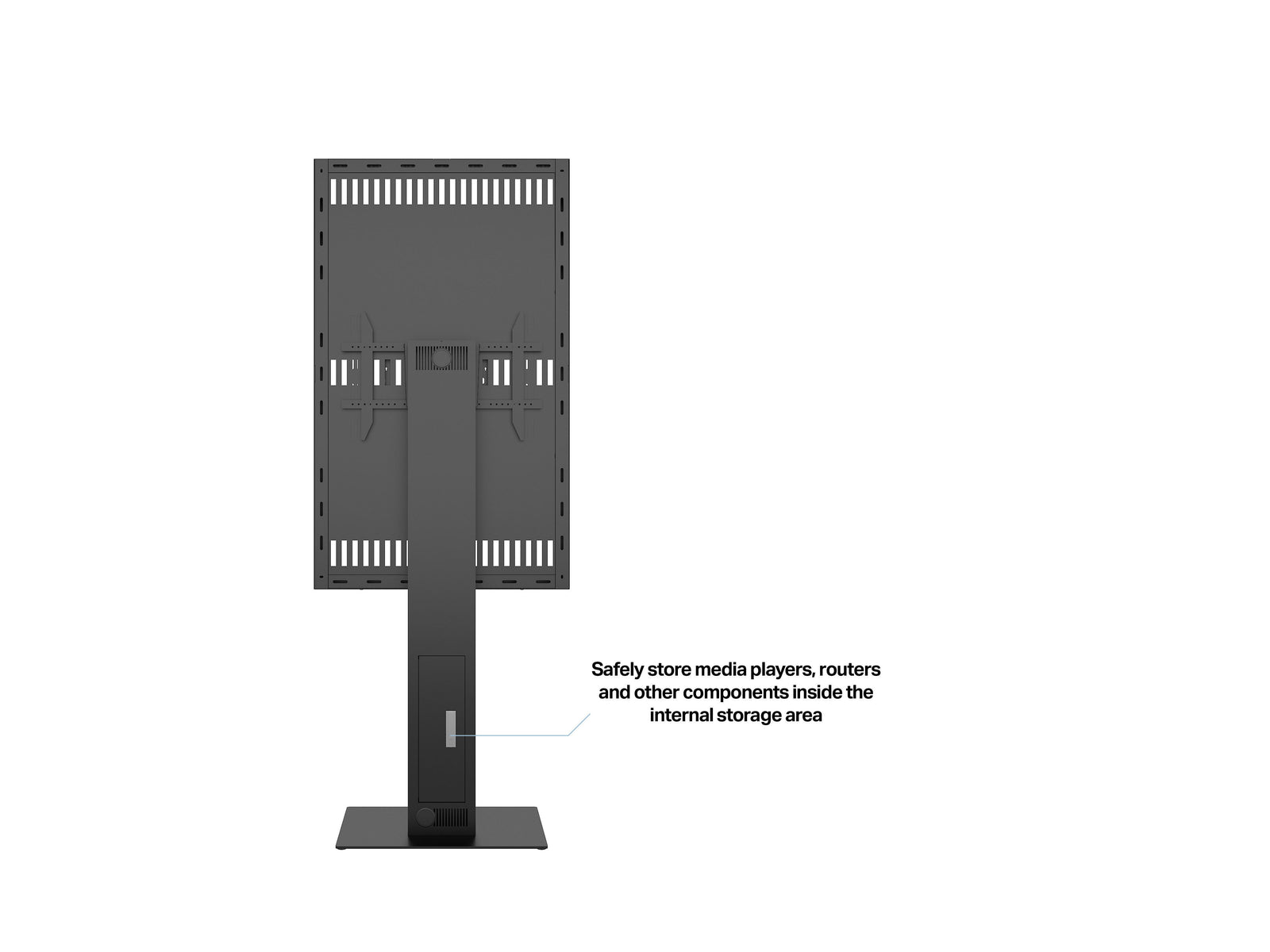 Multibrackets M Pro Series - Enclosure 65" Kiosk Black Signage Display Enclosures Multibrackets