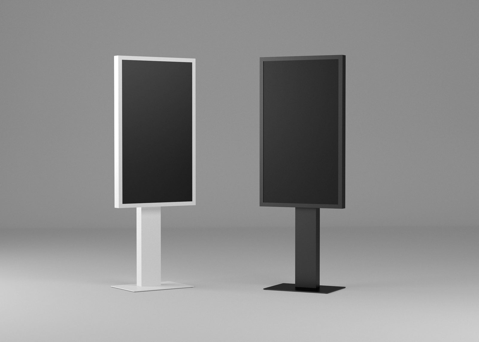 Multibrackets M Pro Series - Enclosure 65" Kiosk Black Signage Display Enclosures Multibrackets
