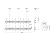 Multibrackets MBC3X2U Display Ceiling Mount Pro Ceiling Mount Bracket Multibrackets