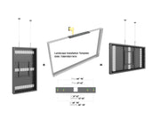 Multibrackets M Pro Series Enclosure 65" High Brightness Wire Medium Black Signage Display Enclosures Multibrackets