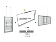 Multibrackets M Pro Series Enclosure 65" High Brightness Wire Medium White Signage Display Enclosures Multibrackets