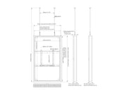 Multibrackets M Pro Series Enclosure 65" High Brightness Wire Medium White Signage Display Enclosures Multibrackets
